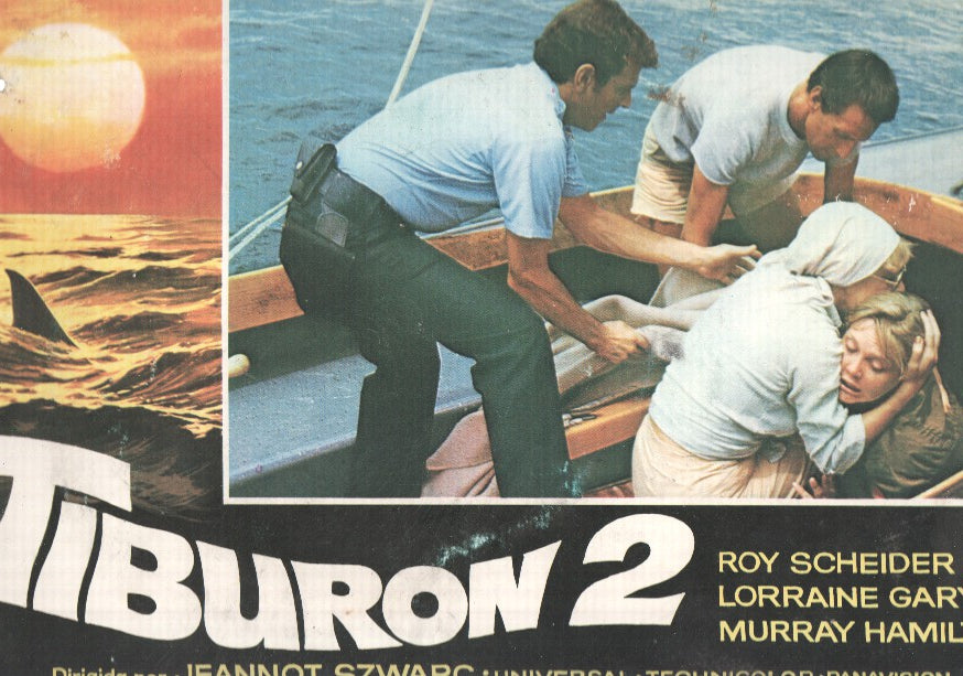 Caratula de cine: TIBURON 2 / Jaws 2 (numerado 02 en trasera)