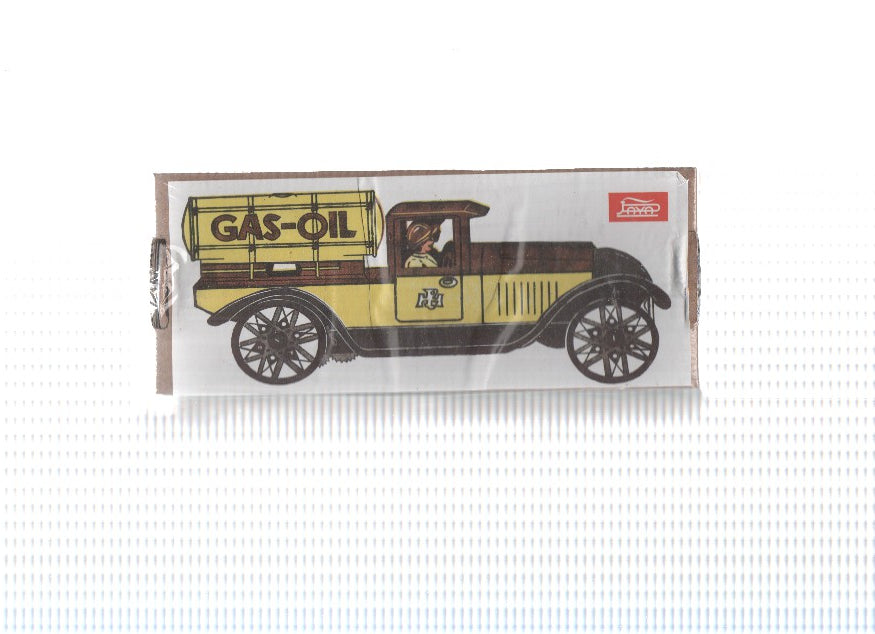 JUGUETE JAYA (Con precinto editorial): CAMION GAS-OIL, amarillo marron (Replica Paya 1905)