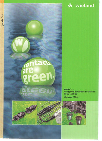 Catalogo: WIELAND: GESIS IP+, Pluggable Electrical Installation IP 65 to IP 68, Catalog 2009