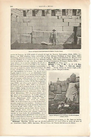 LAMINA ESPASA 10391: Muros del Machu Picchu y de Sacsahuaman (Peru)