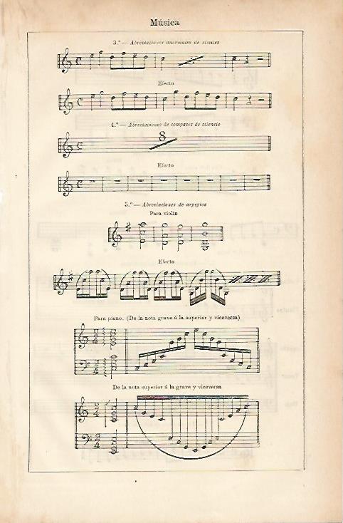 LAMINA ESPASA 10420: Musica abrevaciones 