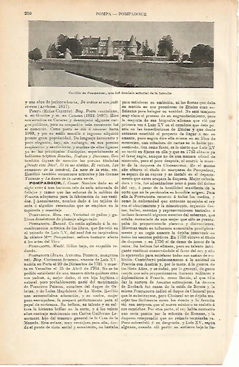 LAMINA ESPASA 10464: Castillo de Pompadour Francia