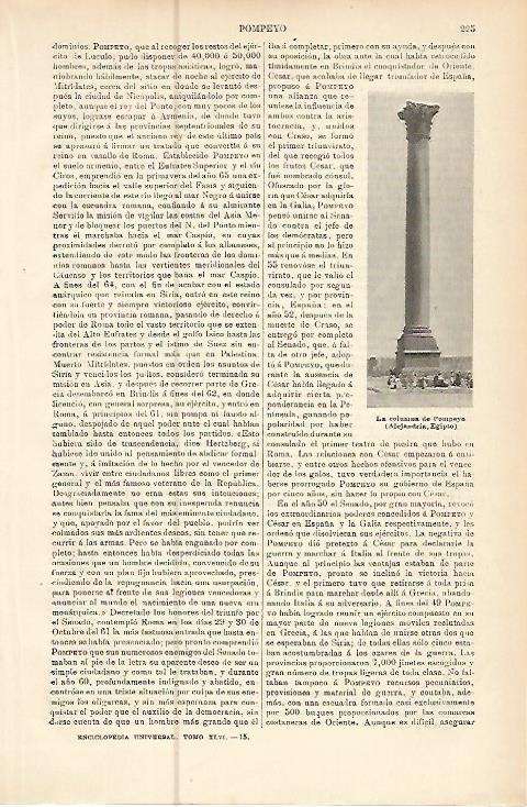 LAMINA ESPASA 10472: La Columna de Pompeyo en Alejandria Egipto