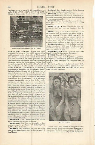 LAMINA ESPASA 10475: Vistas de la isla de Ponape Oceania