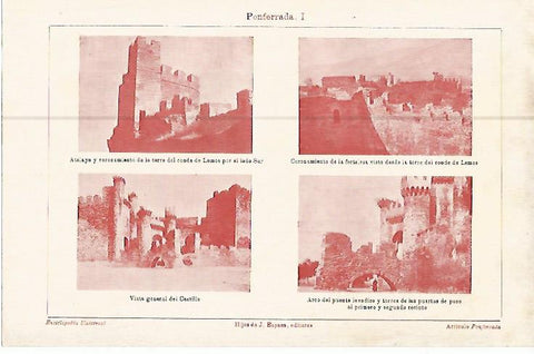 LAMINA ESPASA 10478: Vistas de Ponferrada Leon