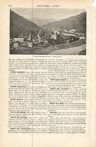 LAMINA ESPASA 10487: Vista de Ponte-a-Serraglio Italia
