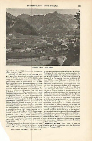 LAMINA ESPASA 10489: Vista de Pontebba Italia