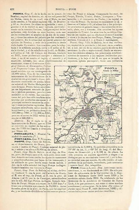 LAMINA ESPASA 10514: Plano de Poona India