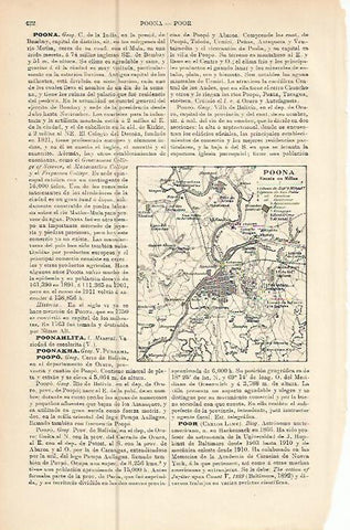 LAMINA ESPASA 10514: Plano de Poona India