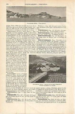 LAMINA ESPASA 10562: Vistas de Portoferrajo Italia