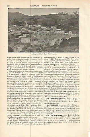 LAMINA ESPASA 10563: Vista de Portolougone Italia