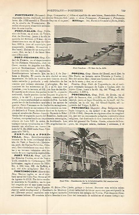 LAMINA ESPASA 10583: Faro de la Jette en Port-Vendres Francia