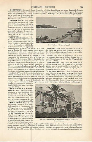 LAMINA ESPASA 10583: Faro de la Jette en Port-Vendres Francia