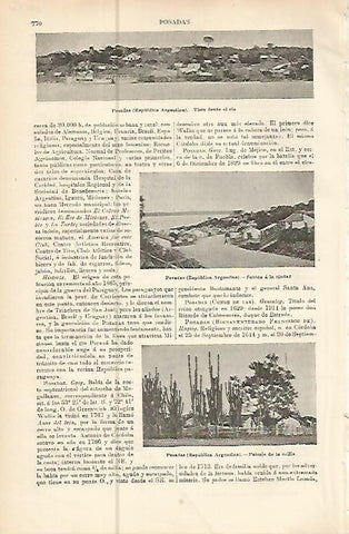 LAMINA ESPASA 10586: Vistas de Posadas Argentina