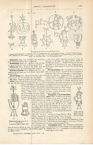 LAMINA ESPASA 10628: Filigranas de papel con las letras P.P