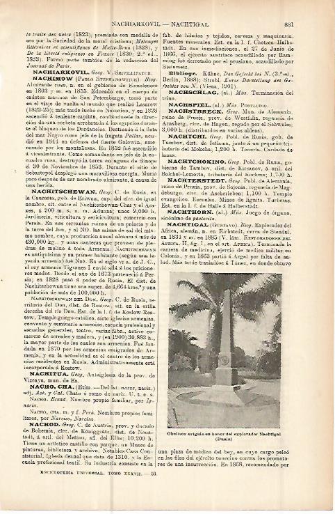 LAMINA ESPASA 10677: Obelisco a Nachtigal en Duala