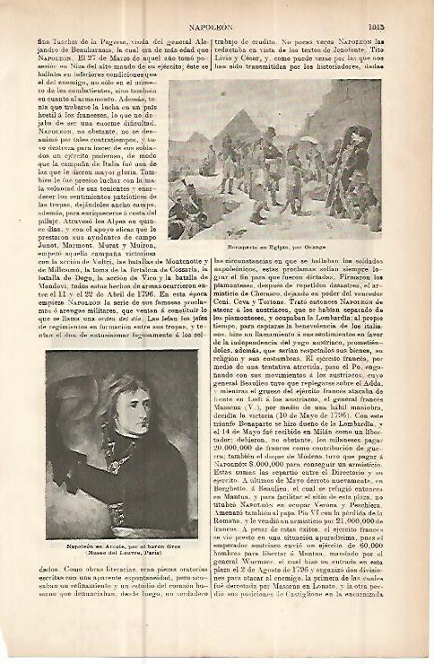 LAMINA ESPASA 10706: Bonaparte en Egipto por Orange