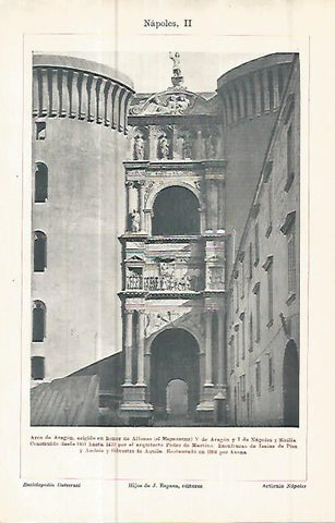 LAMINA ESPASA 10725: Arco de Aragon en Napoles