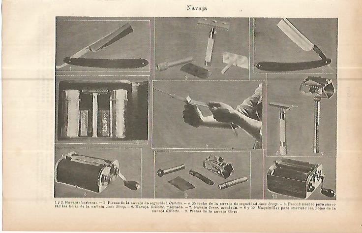 LAMINA ESPASA 10757: Tipos de navaja