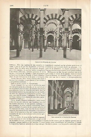 LAMINA ESPASA 10764: Mezquita de Cordoba. Naves