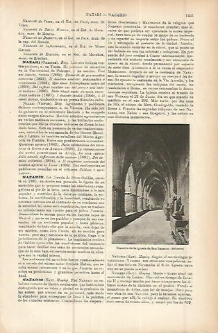 LAMINA ESPASA 10778: Iglesia de San Nazario en Beziers Francia