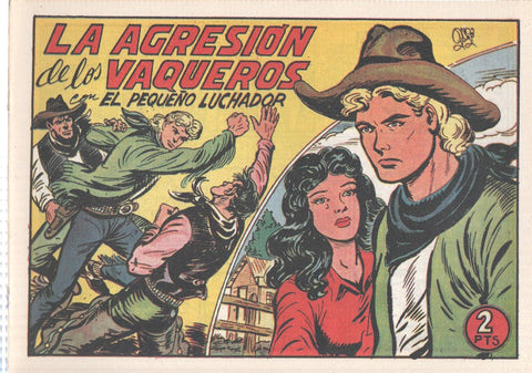 Facsimil: El Pequeño Luchador numero 225: La agresion de los vaqueros