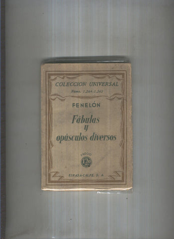 Coleccion Universal numero 1264/65: Fabulas y opusculos diversos