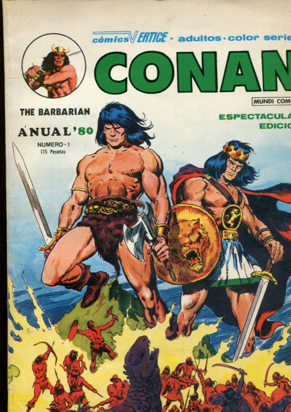 Conan el barbaro anual 1980 (numerado 1 en trasera)