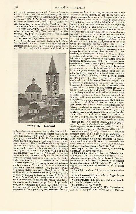 LAMINA ESPASA 10821: Catedral de Alassio Italia