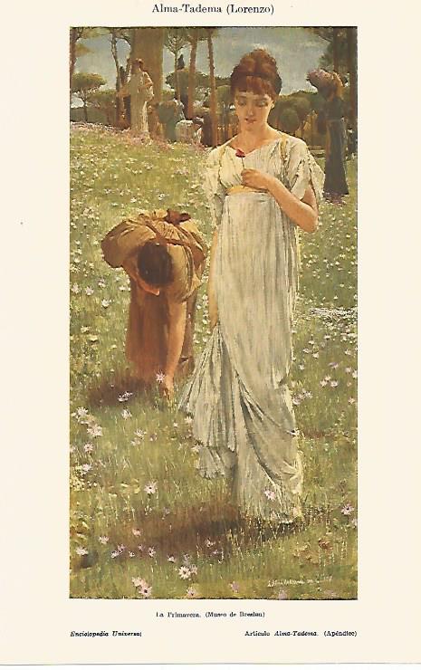 LAMINA ESPASA 10845: La Primavera por L. Alma-Tadema