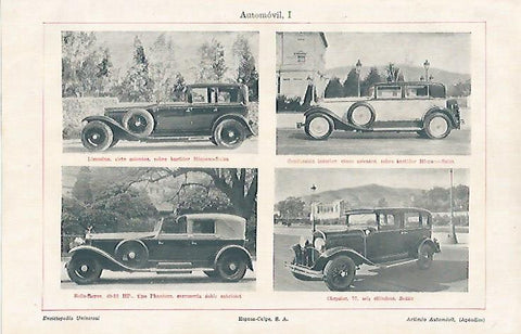 LAMINA ESPASA 10906: Automoviles de Hhispano Suiza Chrysler y  Rolls Royce