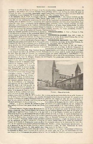 LAMINA ESPASA 10973: Plaza de la Abadia en Tournous Francia
