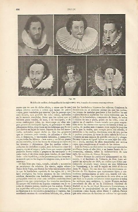 LAMINA ESPASA 11056: Modelos de cuellos y lechuguillas de los siglos XVI y XVII