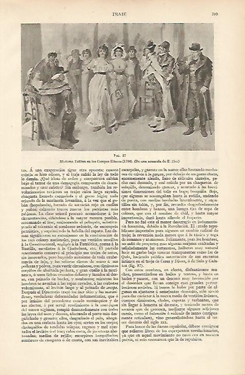 LAMINA ESPASA 11061: Madame Tallien en los Campos Eliseos