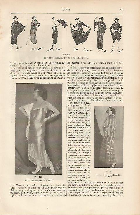 LAMINA ESPASA 11076: Moda de mujer de 1924