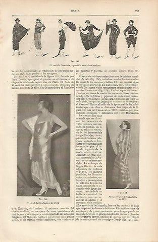 LAMINA ESPASA 11076: Moda de mujer de 1924