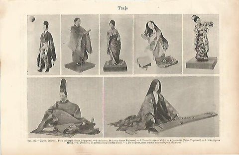 LAMINA ESPASA 11087: Vestidos tipicos de Japon