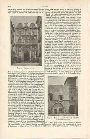 LAMINA ESPASA 11166: Vistas de Trapani Italia