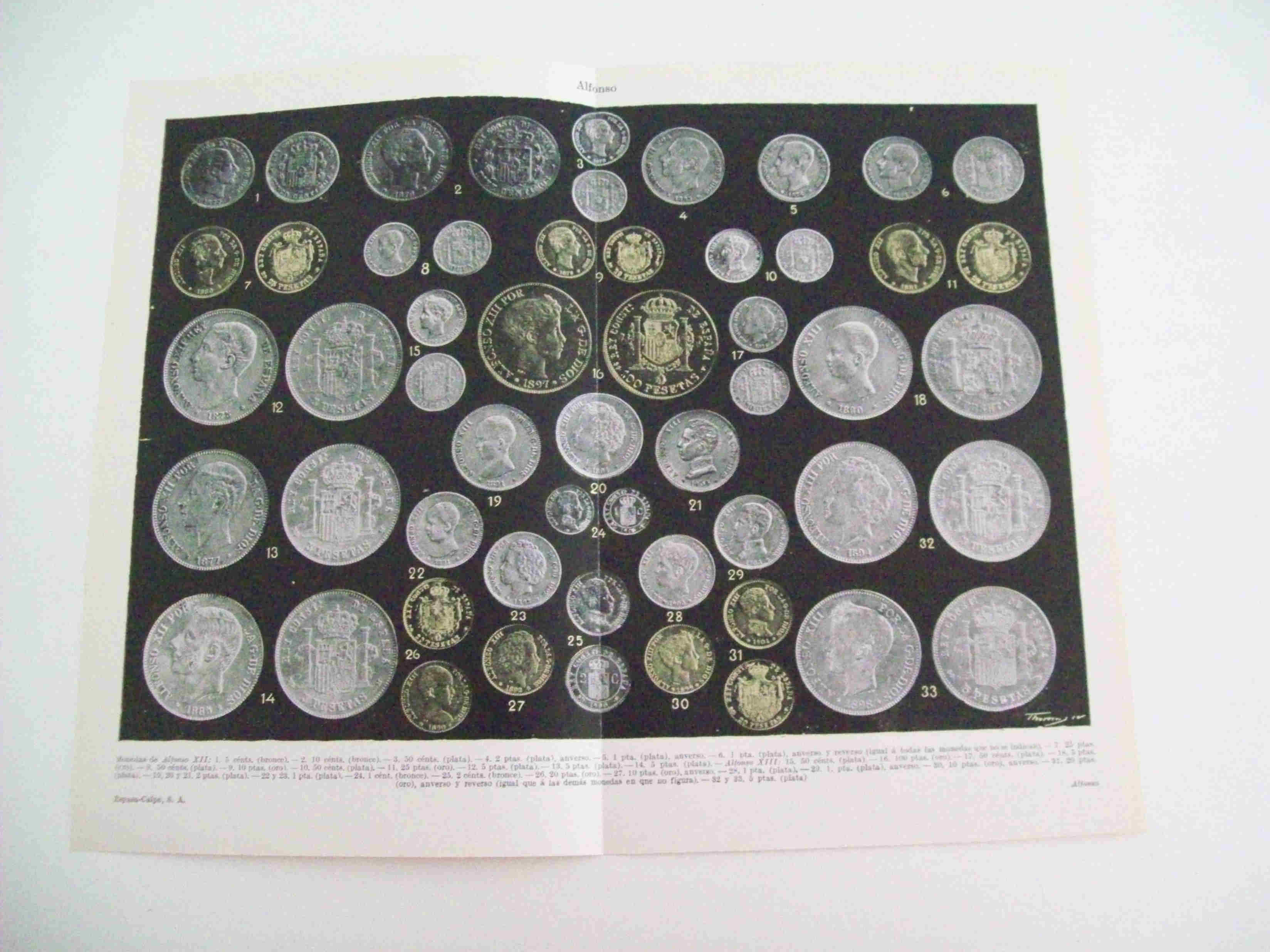 LAMINA ESPASA 11193: Monedas de Alfonso XII