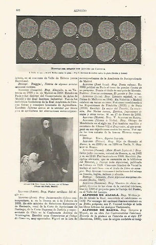 LAMINA ESPASA 11197: Monedas de Alfonso de Castilla
