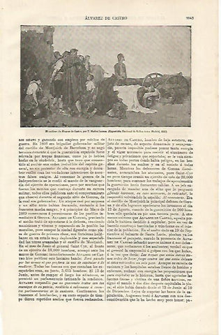LAMINA ESPASA 11286: El cadaver de Alvarez de Castro por Muñoz Lucena