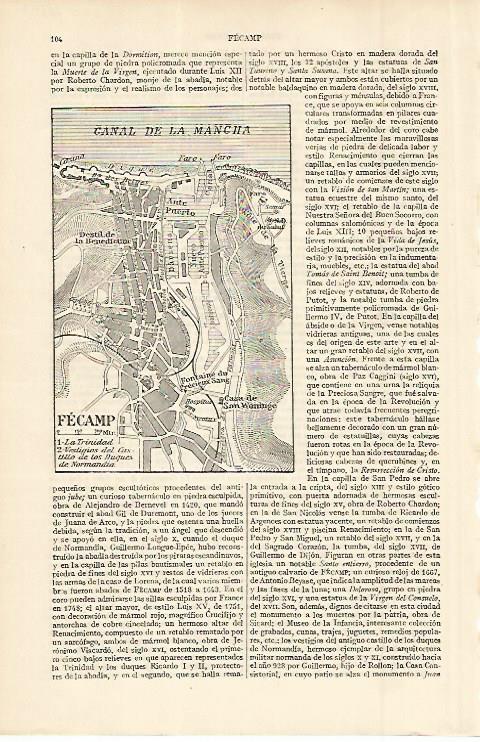 LAMINA ESPASA 11297: Plano de Fecamp Francia