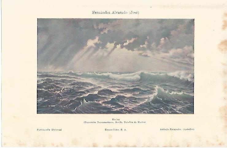 LAMINA ESPASA 11304: Marina por J. Fernandez Alvarado