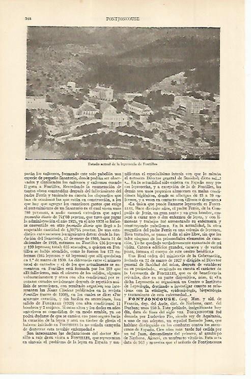 LAMINA ESPASA 11324: Leproseria de Fontilles Alicante