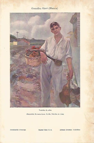 LAMINA ESPASA 11375: Vendedor de pollos por Blanca Gonzalez Simon