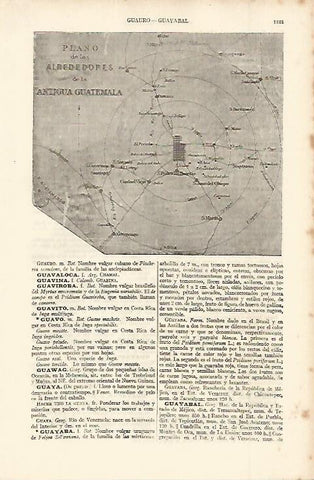 LAMINA ESPASA 11395: Plano de los alrededores de la antigua Guatemala
