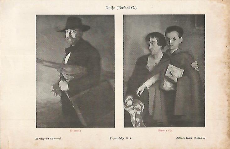 LAMINA ESPASA 11398: El artista y Madre e hijo por R. Guijo