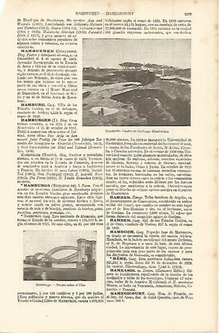 LAMINA ESPASA 11405: Puente sobre el Elba en Hamburgo