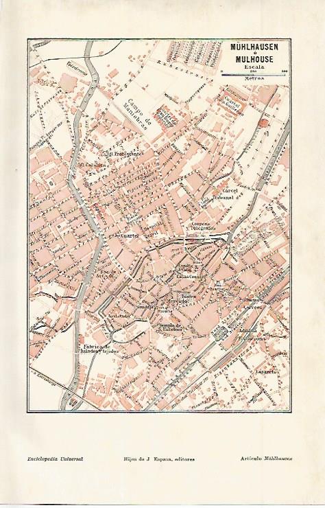 LAMINA ESPASA Alemania 11456: Plano de Muhlhausen Alemania