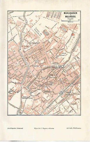 LAMINA ESPASA Alemania 11456: Plano de Muhlhausen Alemania